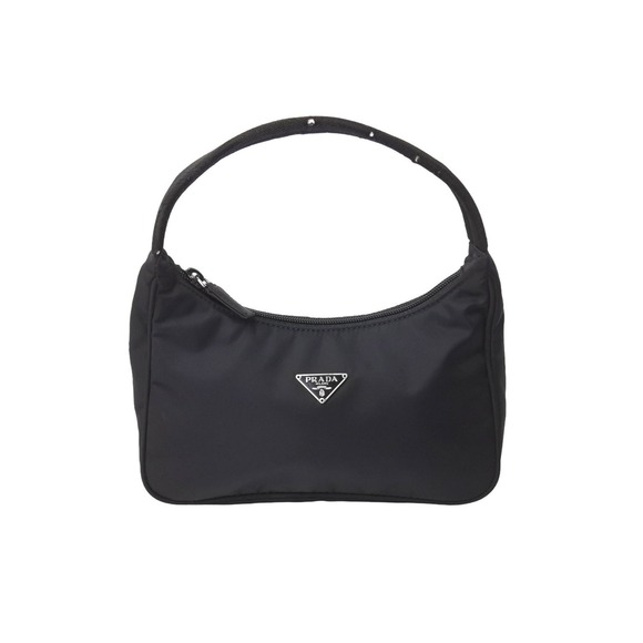 Prada Handbags - PRADA Hobo One Shoulder Hobo Bag Handbag Triangle Logo Black